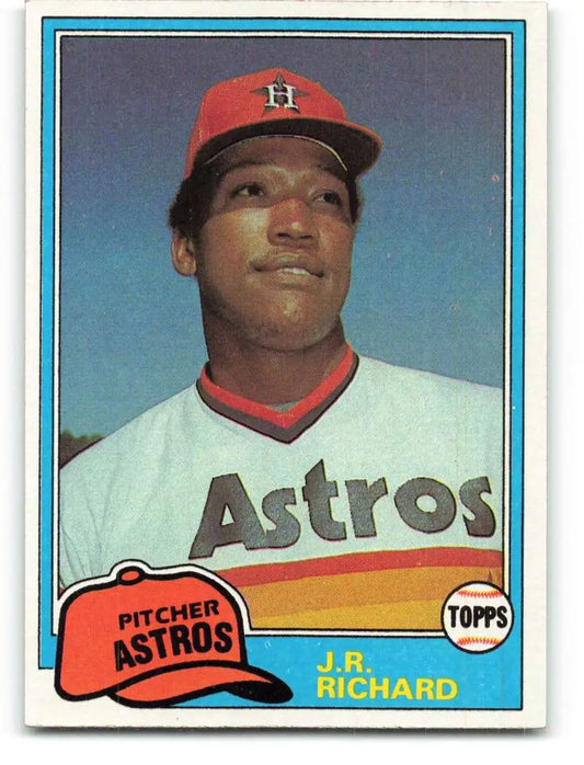 1981 Topps #350 J.R. Richard EX Excellent Houston Astros Baseball Card - Baseball Card Single