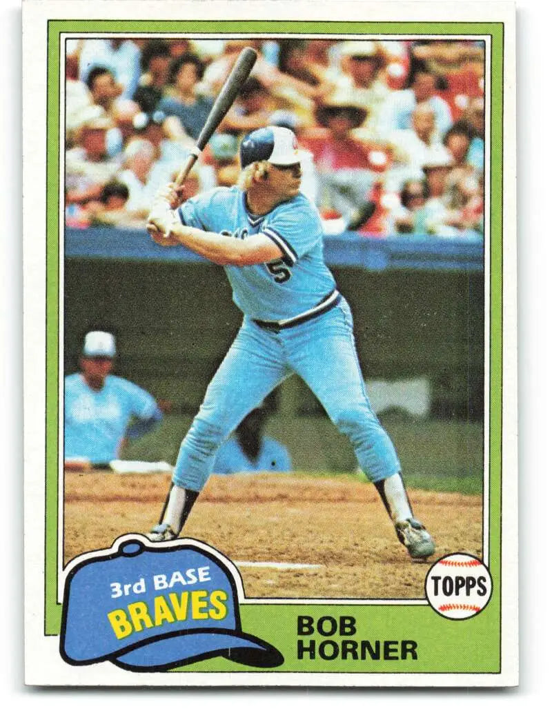 1981 Topps #355 Bob Horner EX Excellent Atlanta Braves Baseball Card - Baseball Card Single