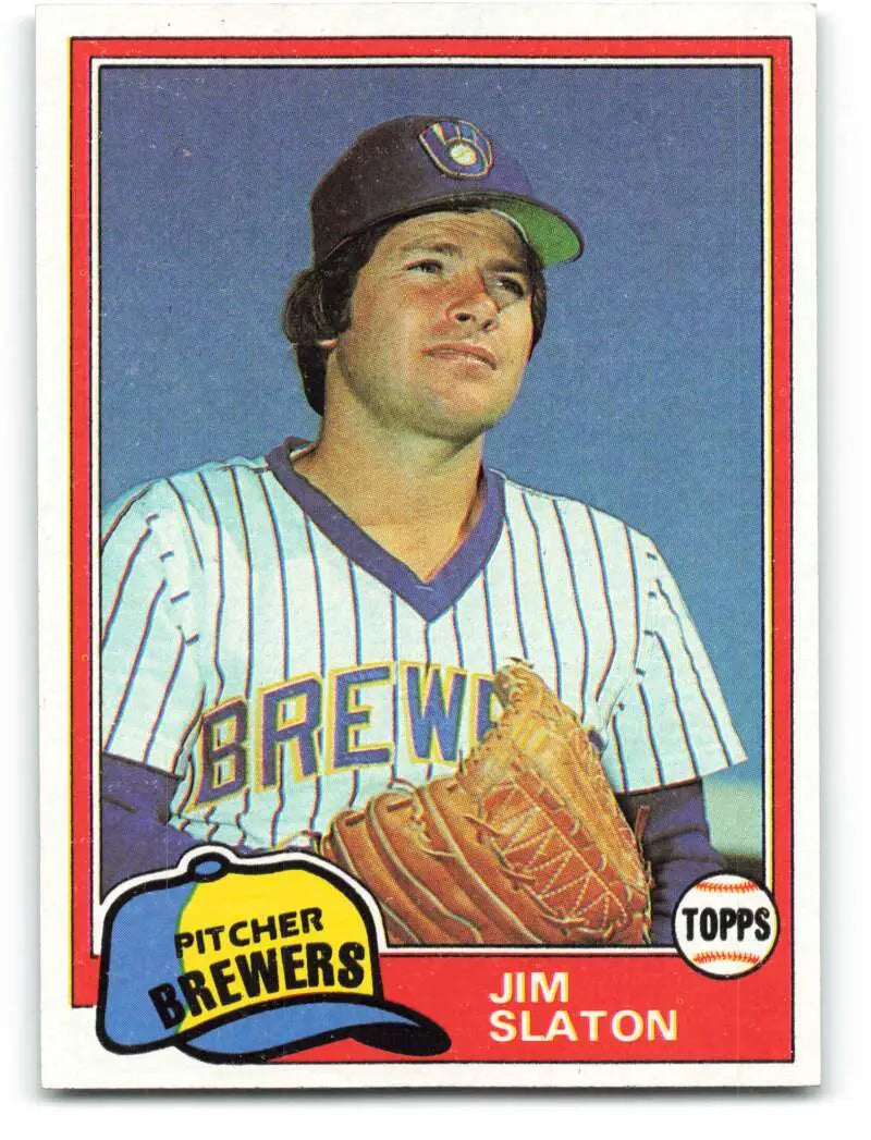 1981 Topps #357 Jim Slaton EX Excellent Milwaukee Brewers Baseball Card - Baseball Card Single