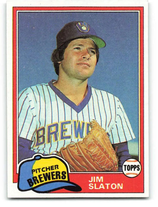 1981 Topps #357 Jim Slaton EX Excellent Milwaukee Brewers Baseball Card - Baseball Card Single