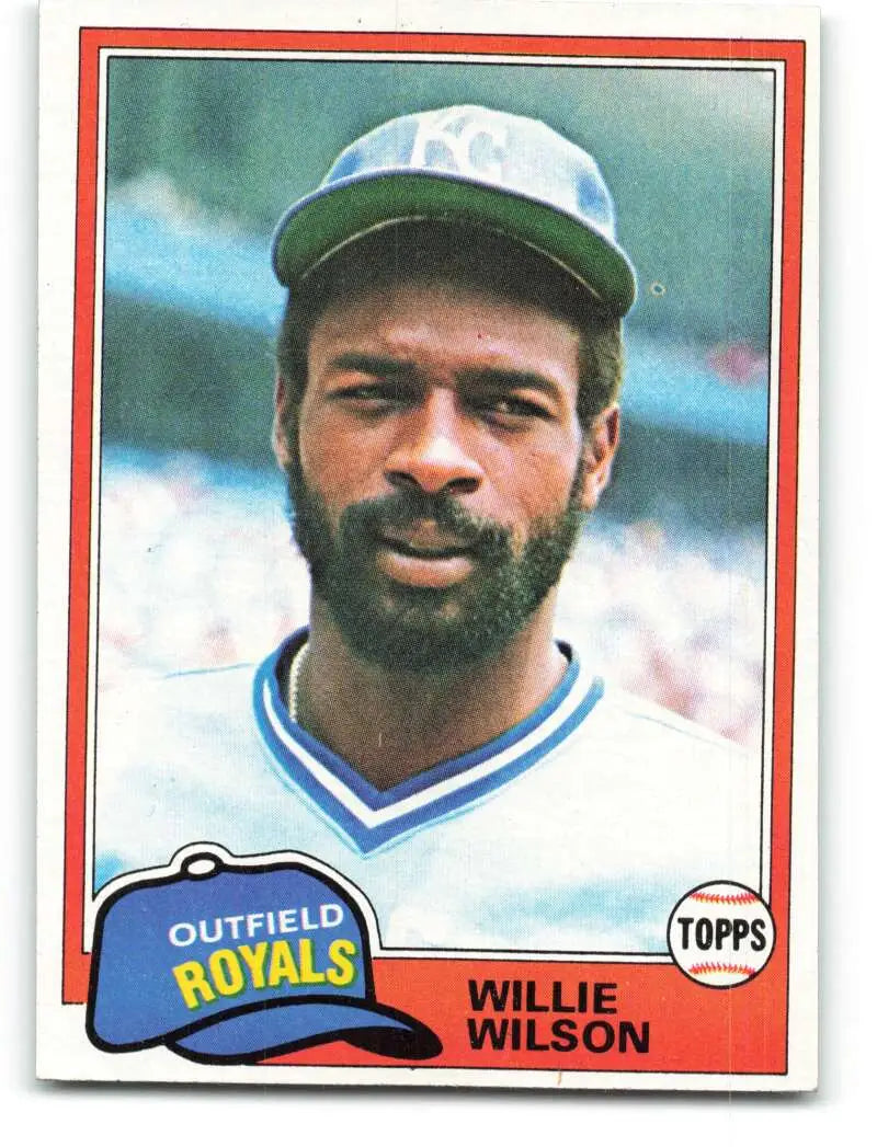 1981 Topps #360 Willie Wilson EX Excellent Kansas City Royals Baseball Card - Baseball Card Single