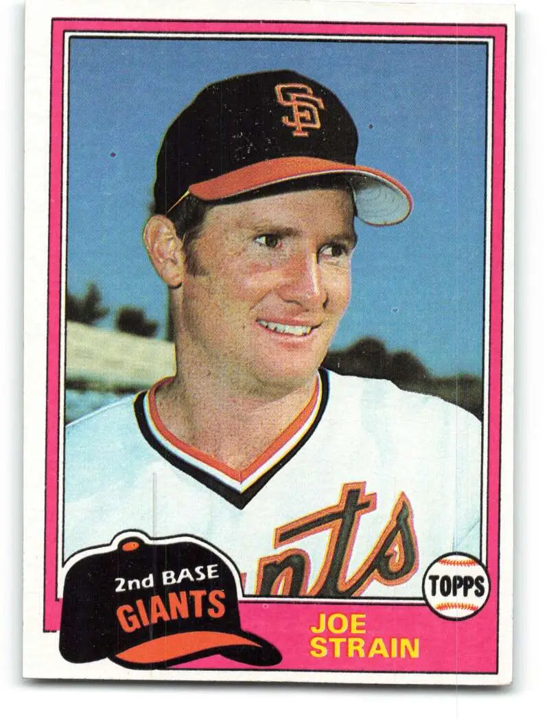 1981 Topps #361 Joe Strain EX Excellent San Francisco Giants Baseball Card - Baseball Card Single