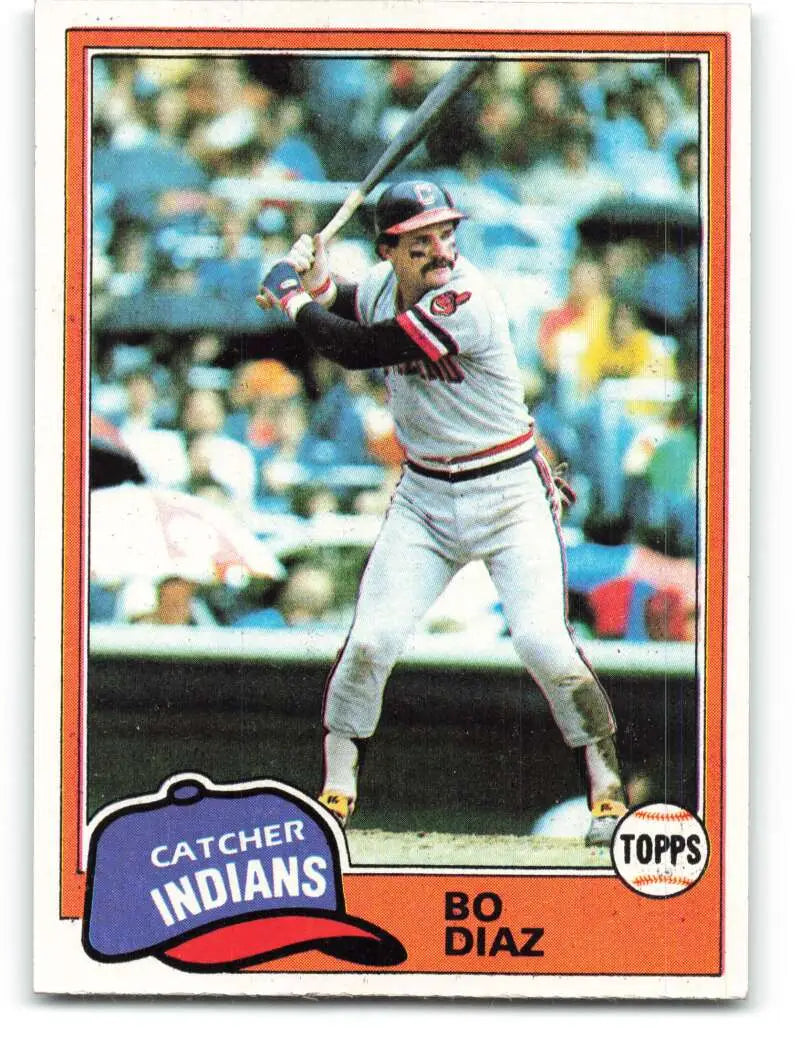 1981 Topps #362 Bo Diaz EX Excellent Cleveland Indians Baseball Card - Baseball Card Single