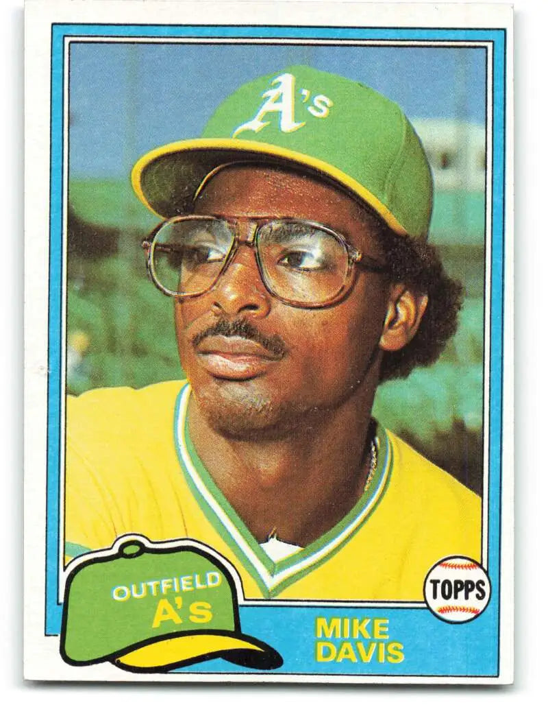 1981 Topps #364 Mike Davis EX Excellent RC Rookie Oakland Athletics Baseball Card - Baseball Card Single