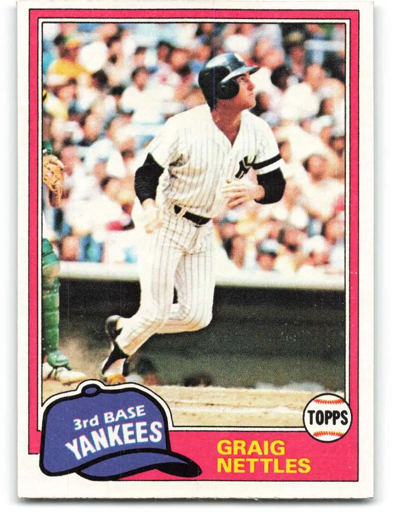 1981 Topps #365 Graig Nettles EX Excellent New York Yankees Baseball Card - Baseball Card Single