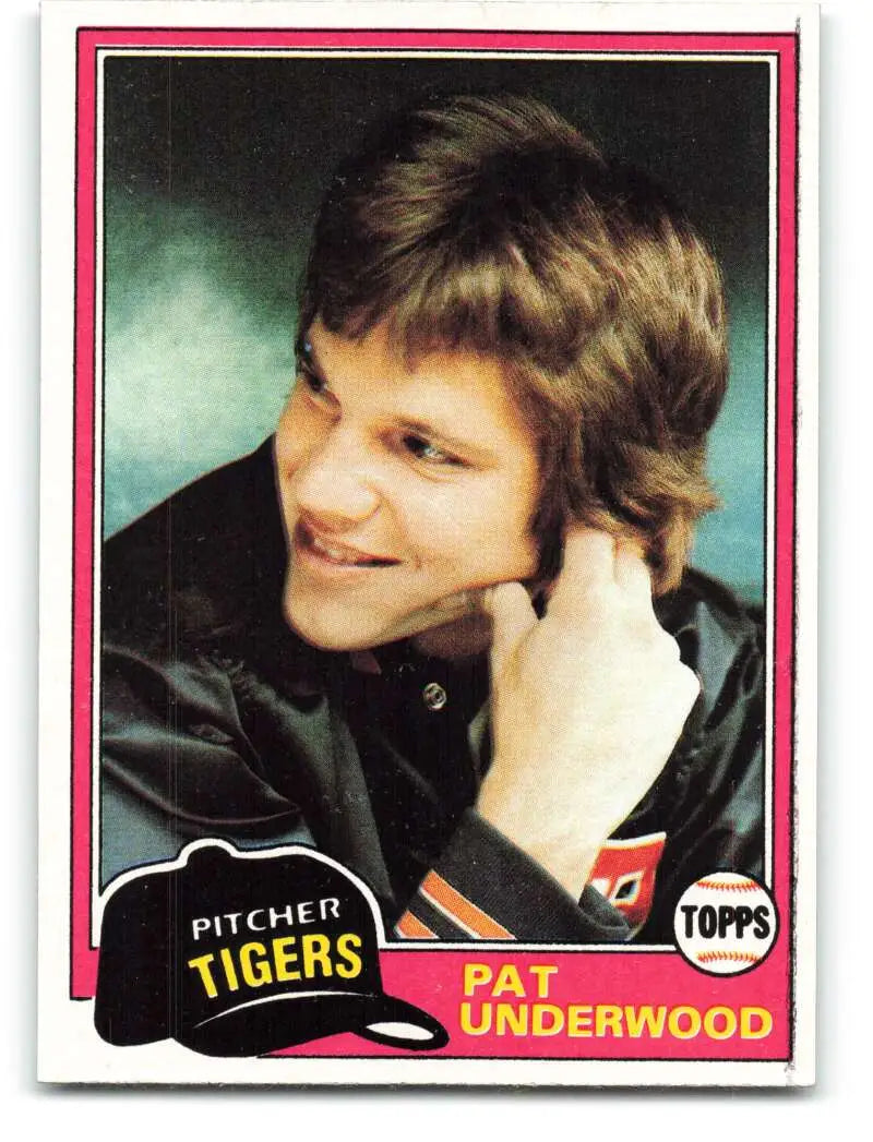 1981 Topps #373 Pat Underwood EX Excellent Detroit Tigers Baseball Card - Baseball Card Single