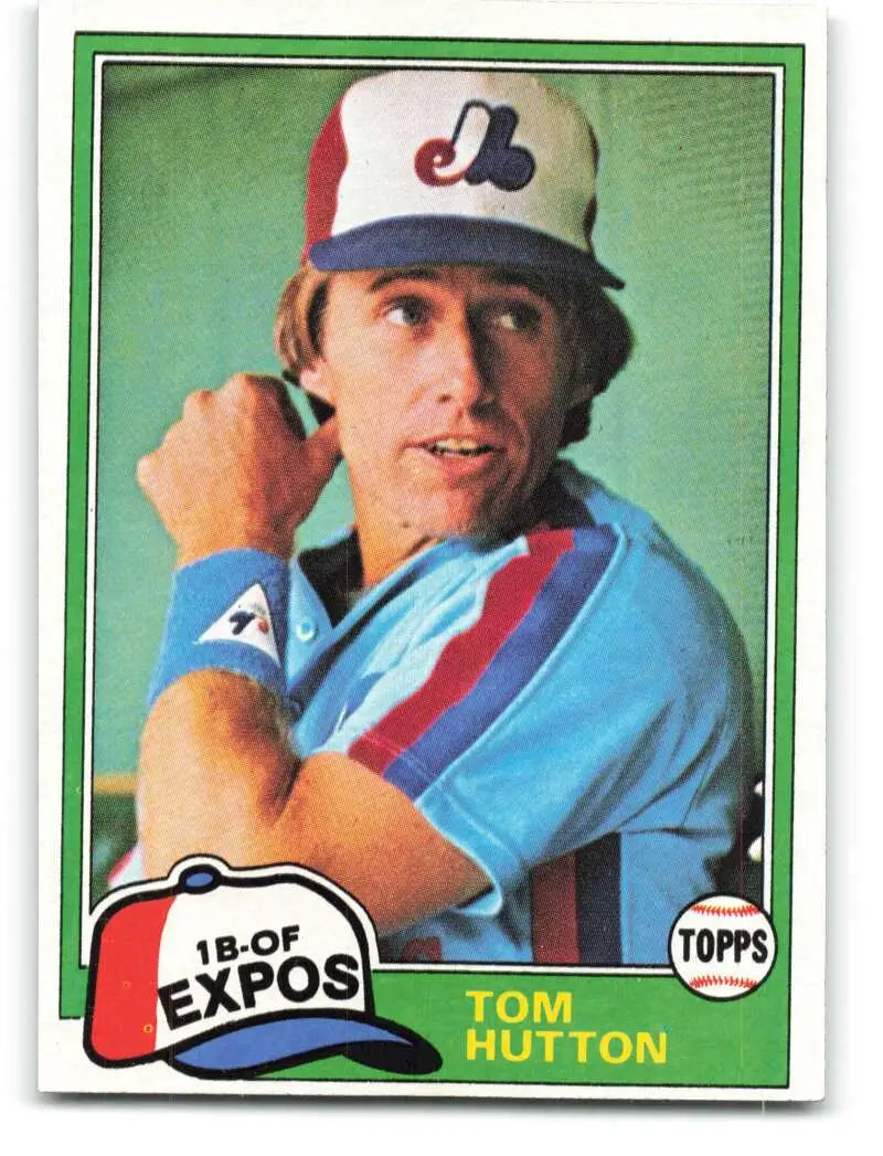 1981 Topps #374 Tom Hutton EX Excellent Montreal Expos Baseball Card - Baseball Card Single