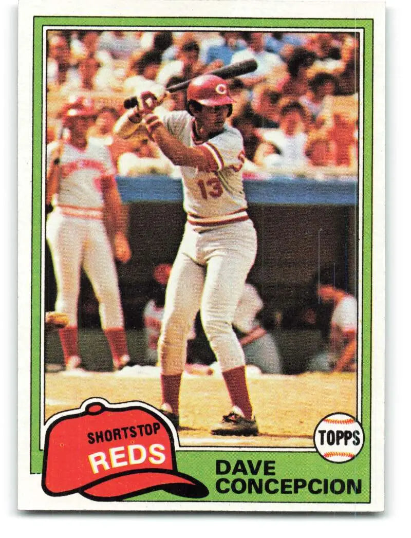 1981 Topps #375 Dave Concepcion EX Excellent Cincinnati Reds Baseball Card - Baseball Card Single