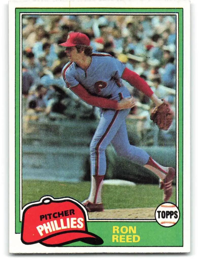 1981 Topps #376 Ron Reed EX Excellent Philadelphia Phillies Baseball Card - Baseball Card Single