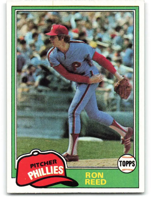 1981 Topps #376 Ron Reed EX Excellent Philadelphia Phillies Baseball Card - Baseball Card Single