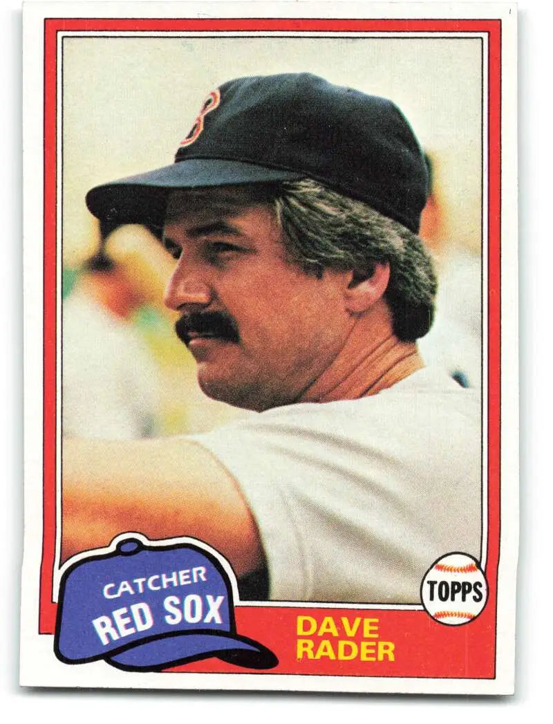 1981 Topps #378 Dave Rader EX Excellent Boston Red Sox Baseball Card - Baseball Card Single