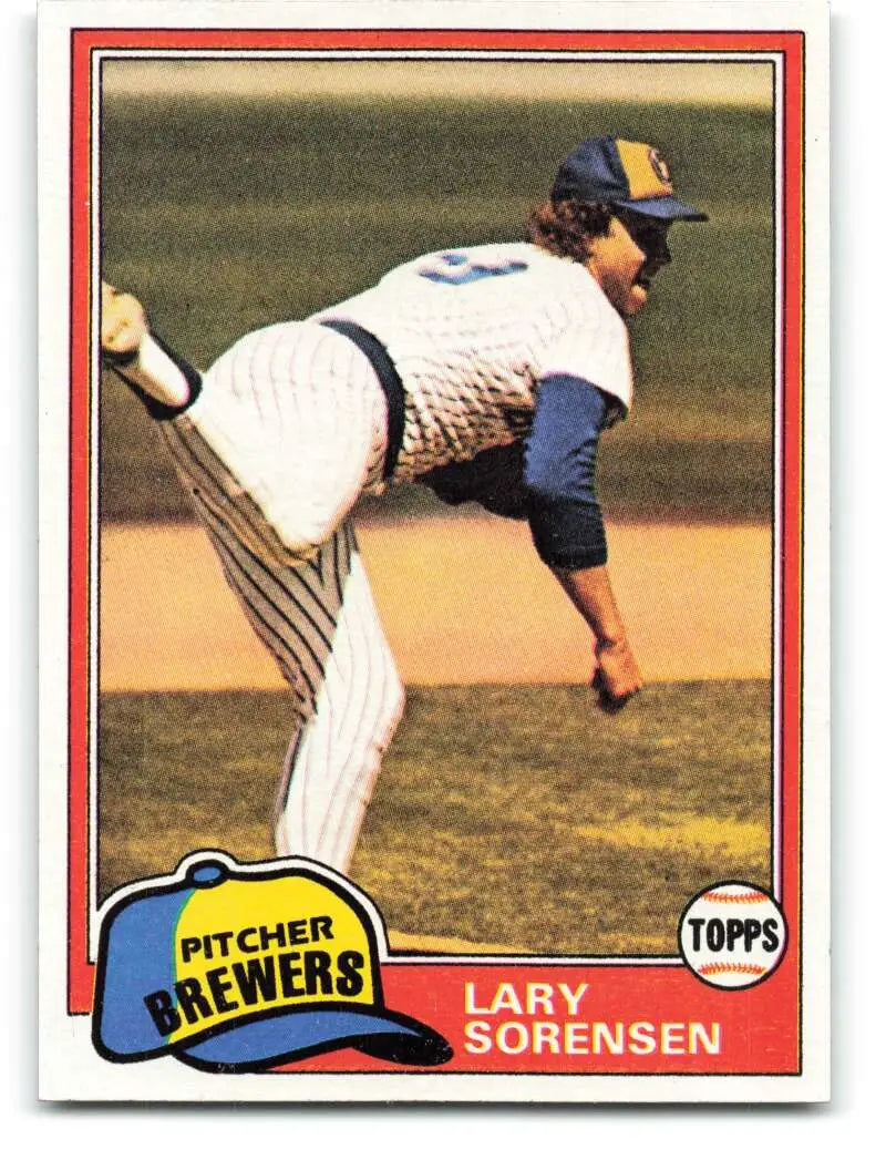 1981 Topps #379 Lary Sorensen EX Excellent Milwaukee Brewers Baseball Card - Baseball Card Single