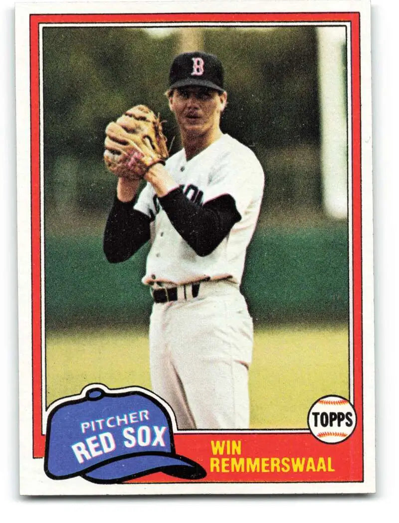 1981 Topps #38 Win Remmerswaal EX Excellent RC Rookie Boston Red Sox Baseball Card - Baseball Card Single