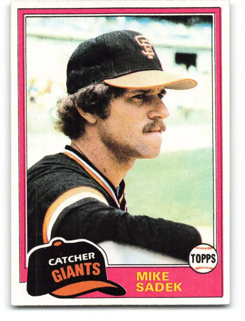 1981 Topps #384 Mike Sadek EX Excellent San Francisco Giants Baseball Card - Baseball Card Single