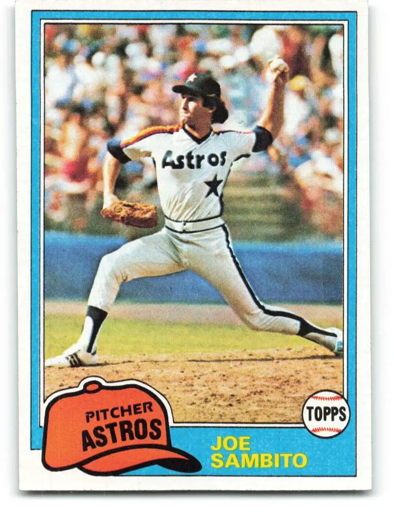 1981 Topps #385 Joe Sambito EX Excellent Houston Astros Baseball Card - Baseball Card Single