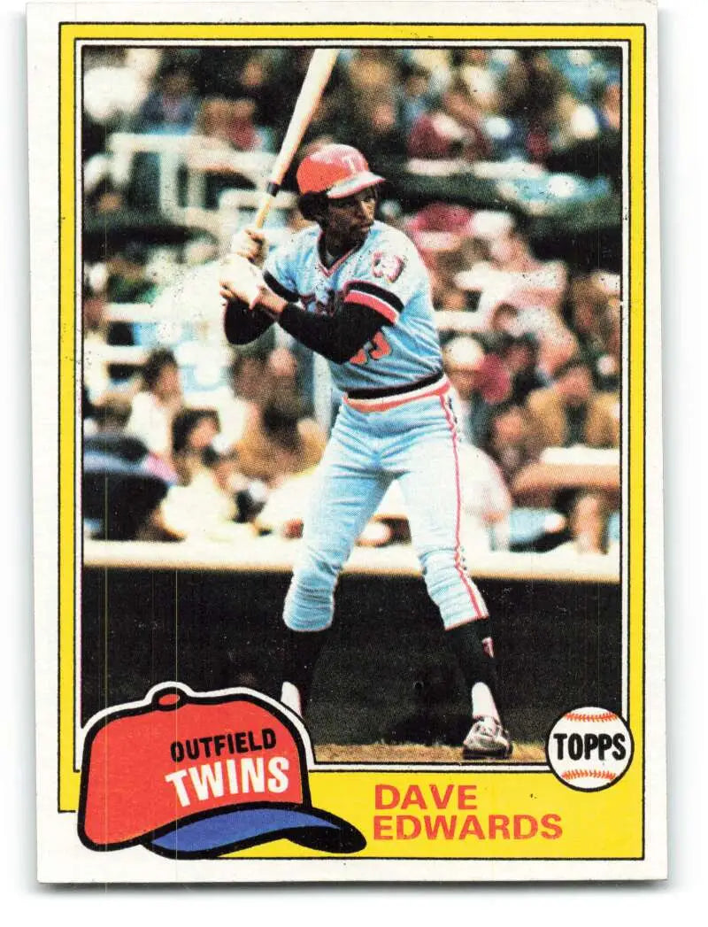 1981 Topps #386 Dave Edwards EX Excellent Minnesota Twins Baseball Card - Baseball Card Single