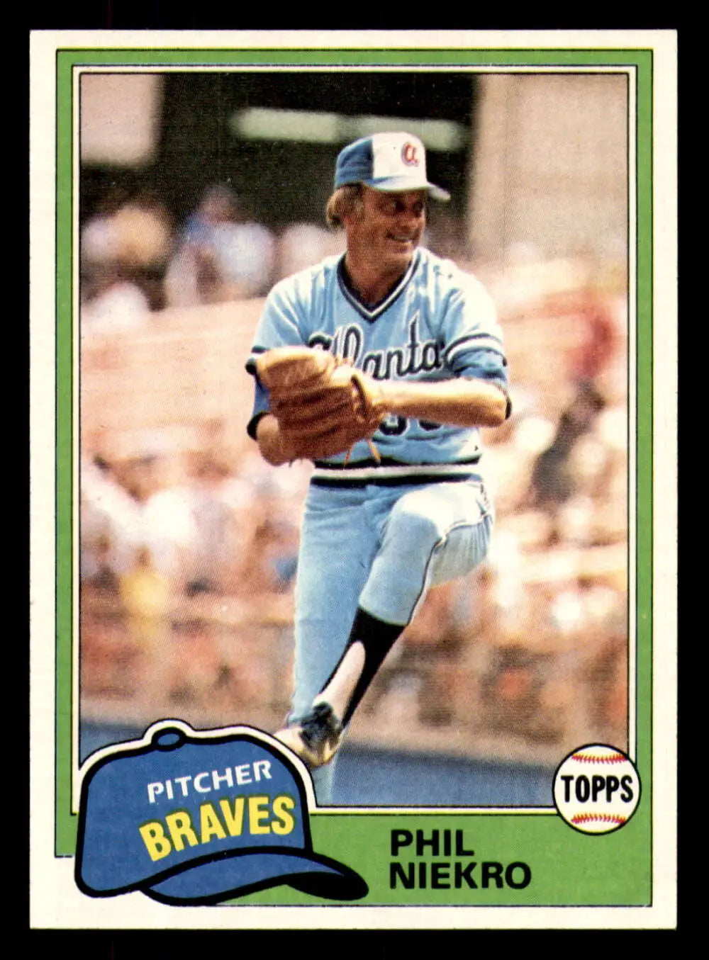 1981 Topps #387 Phil Niekro EX Excellent Atlanta Braves Baseball Card - Baseball Card Single
