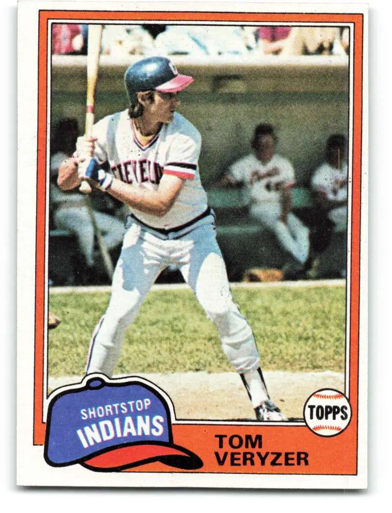 1981 Topps #39 Tom Veryzer EX Excellent Cleveland Indians Baseball Card - Baseball Card Single