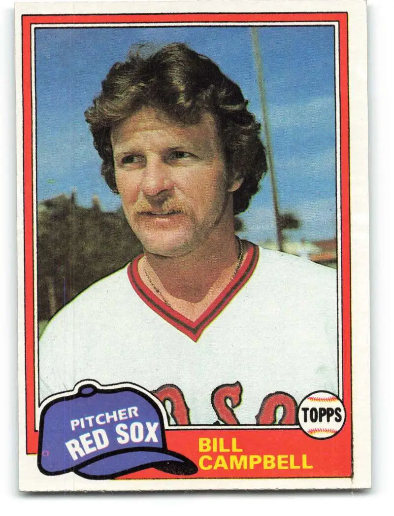 1981 Topps #396 Bill Campbell EX Excellent Boston Red Sox Baseball Card - Baseball Card Single