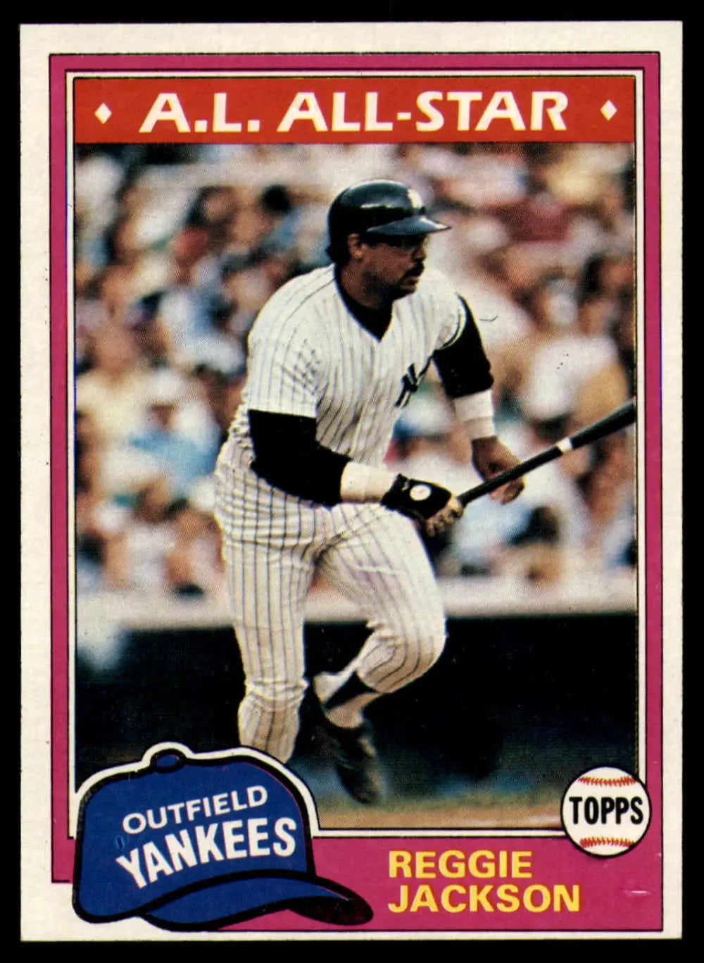 1981 Topps #400 Reggie Jackson EX Excellent New York Yankees Baseball Card - Baseball Card Single