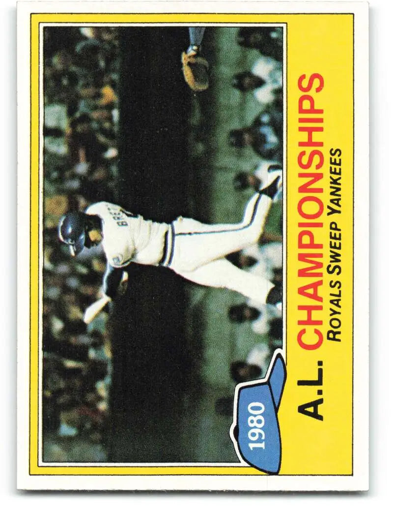 1981 Topps #401 AL Champs EX Excellent Kansas City Royals Baseball Card - Baseball Card Single
