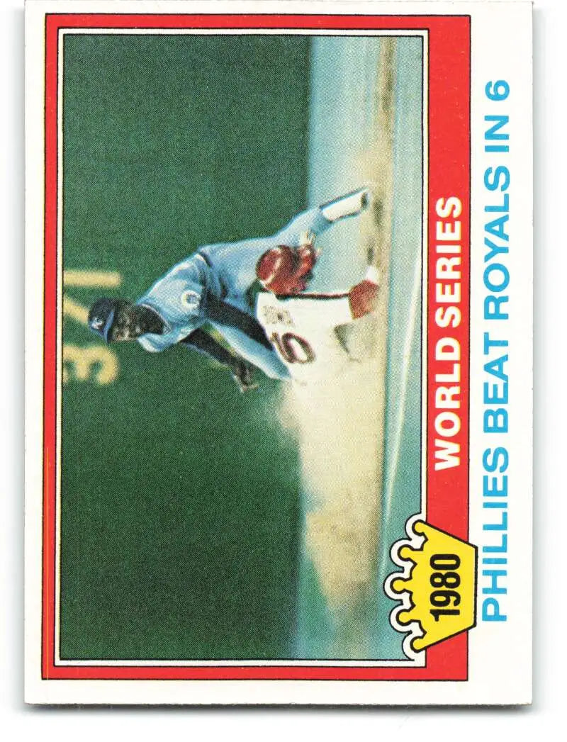 1981 Topps #403 1980 World Series EX Excellent Kansas City Royals/Philadelphia Phillies Baseball Card - Baseball Card