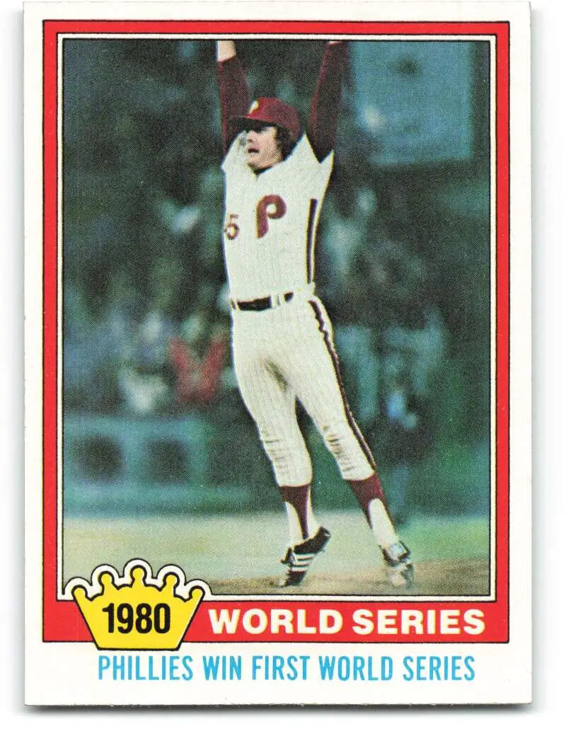 1981 Topps #404 1980 World Series EX Excellent Philadelphia Phillies Baseball Card - Baseball Card Single