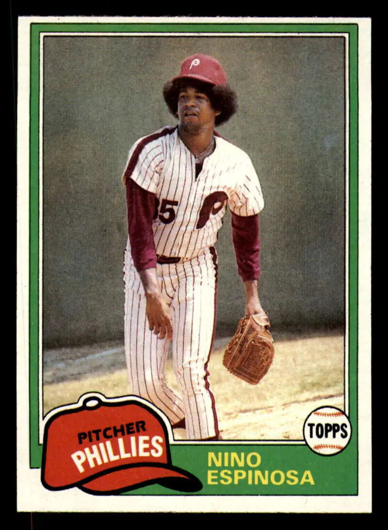 1981 Topps #405 Nino Espinosa EX Excellent Philadelphia Phillies Baseball Card - Baseball Card Single