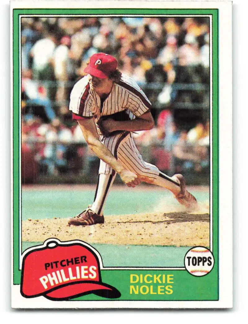 1981 Topps #406 Dickie Noles EX Excellent Philadelphia Phillies Baseball Card - Baseball Card Single