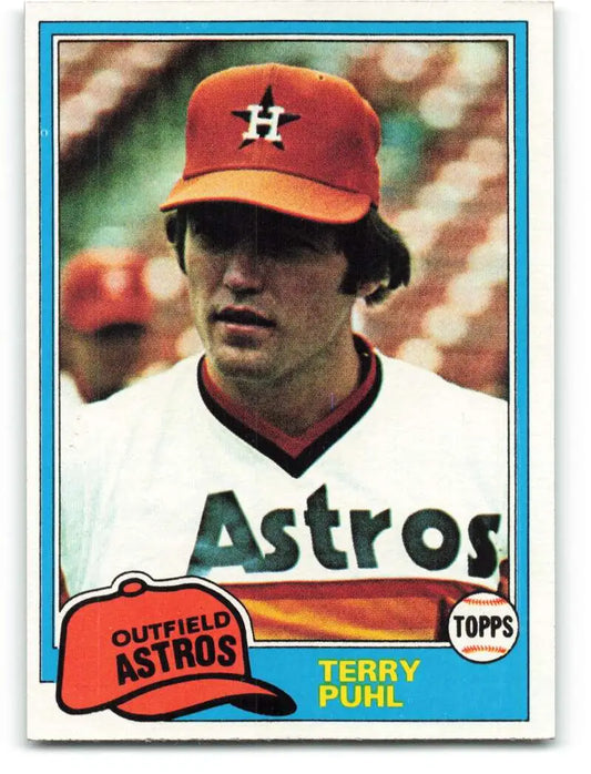 1981 Topps #411 Terry Puhl EX Excellent Houston Astros Baseball Card - Baseball Card Single