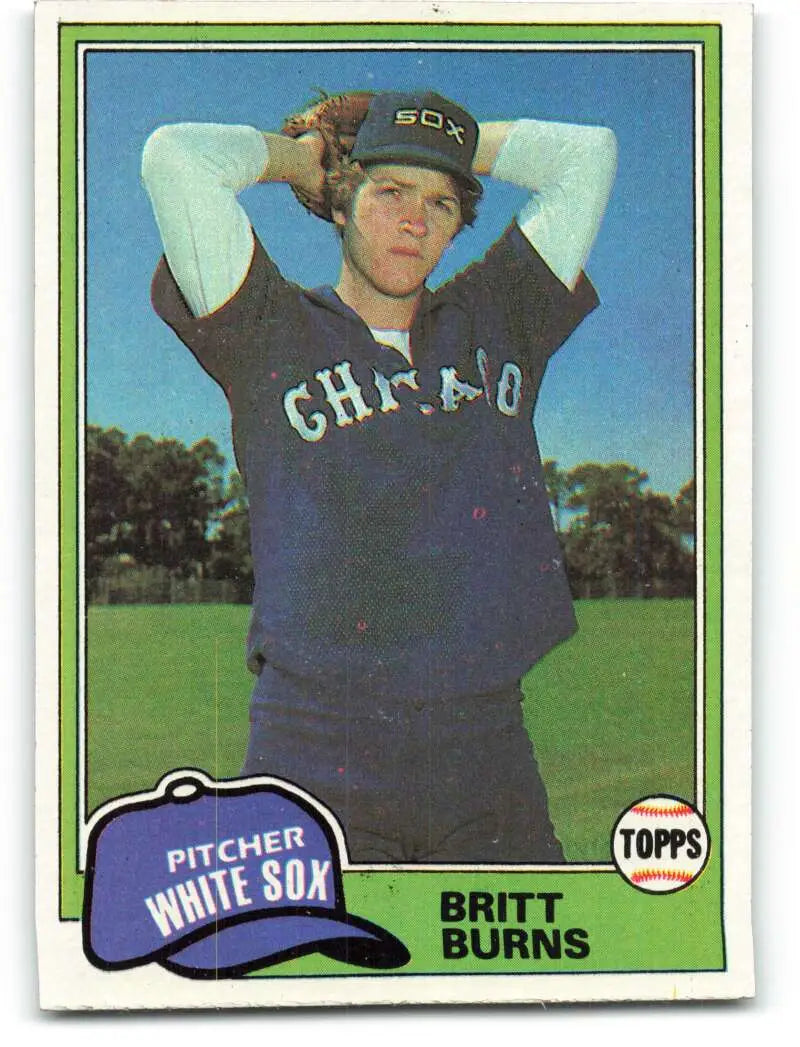 1981 Topps #412 Britt Burns EX Excellent RC Rookie Chicago White Sox Baseball Card - Baseball Card Single