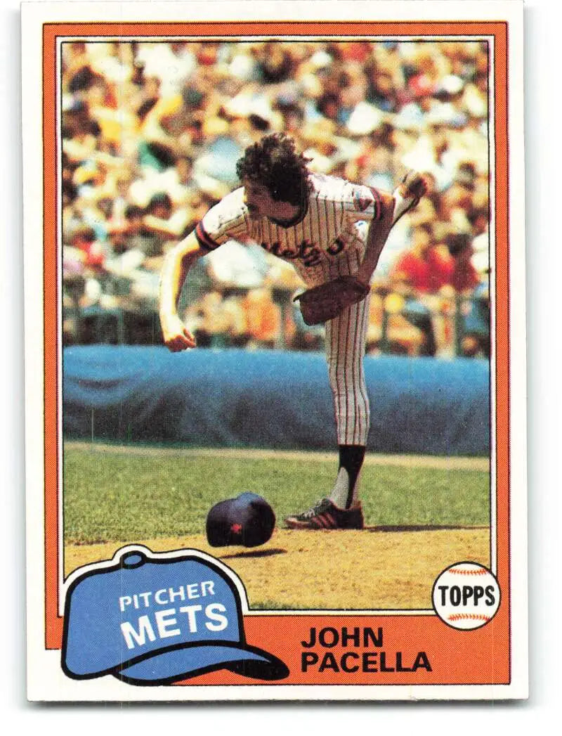 1981 Topps #414 John Pacella EX Excellent RC Rookie New York Mets Baseball Card - Baseball Card Single
