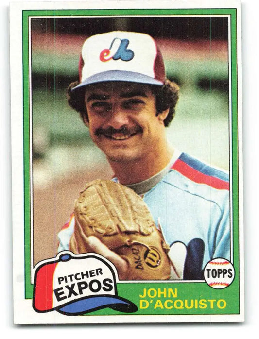 1981 Topps #427 John D’Acquisto EX Excellent Montreal Expos Baseball Card - Baseball Card Single