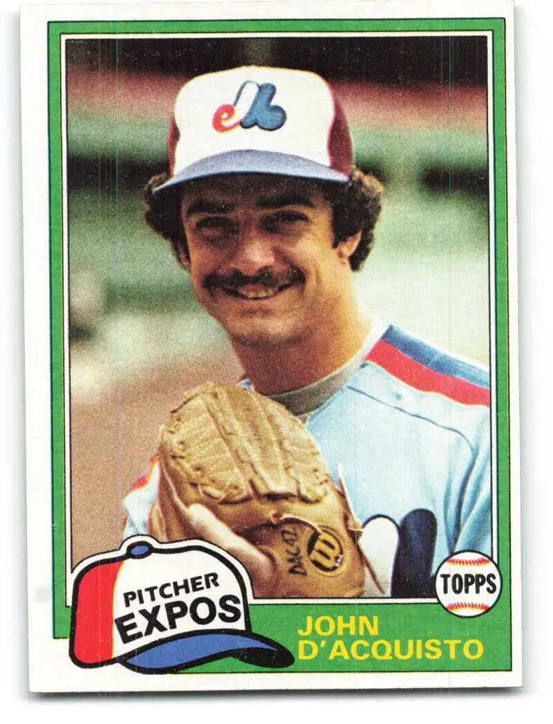 1981 Topps #427 John D’Acquisto EX Excellent Montreal Expos Baseball Card - Baseball Card Single