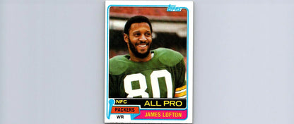 James Lofton football card from 1981 Topps #430, a must-have for trading cards collectors
