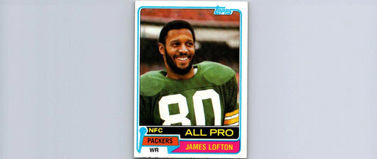 James Lofton football card from 1981 Topps #430, a must-have for trading cards collectors