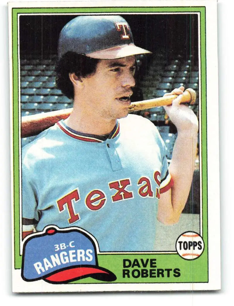 1981 Topps #431 Dave Roberts EX Excellent Texas Rangers Baseball Card - Baseball Card Single