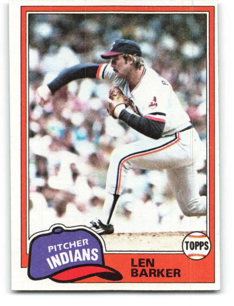 1981 Topps #432 Len Barker EX Excellent Cleveland Indians Baseball Card - Baseball Card Single
