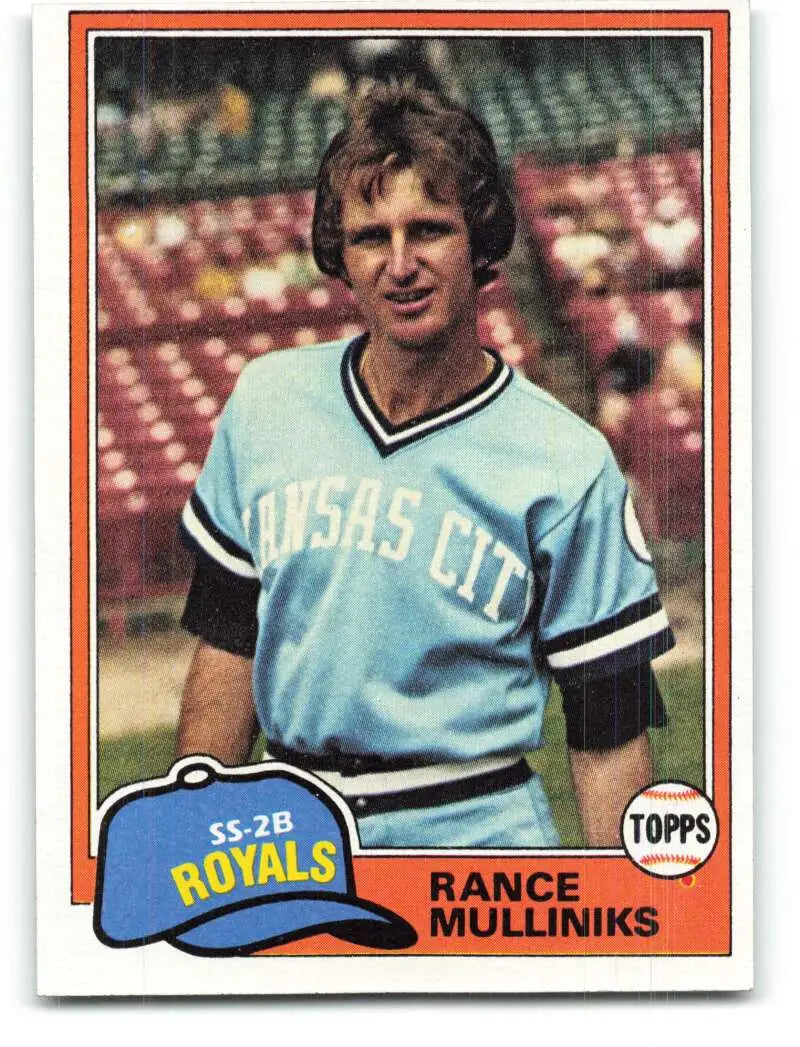 1981 Topps #433 Rance Mulliniks EX Excellent Kansas City Royals Baseball Card - Baseball Card Single