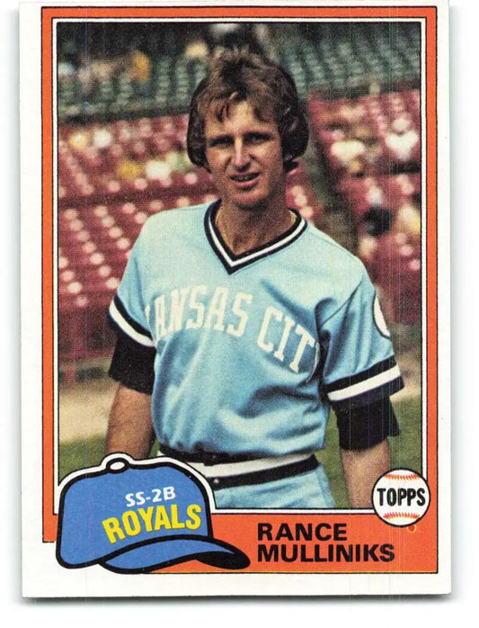 1981 Topps #433 Rance Mulliniks EX Excellent Kansas City Royals Baseball Card - Baseball Card Single