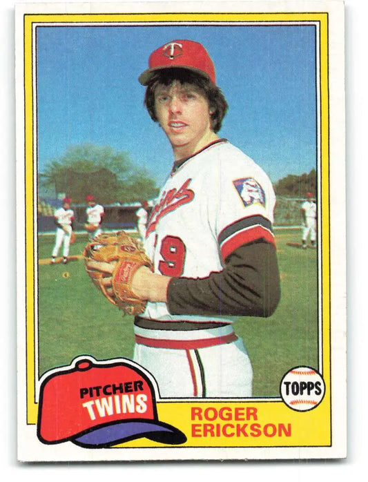 1981 Topps #434 Roger Erickson EX Excellent Minnesota Twins Baseball Card - Baseball Card Single