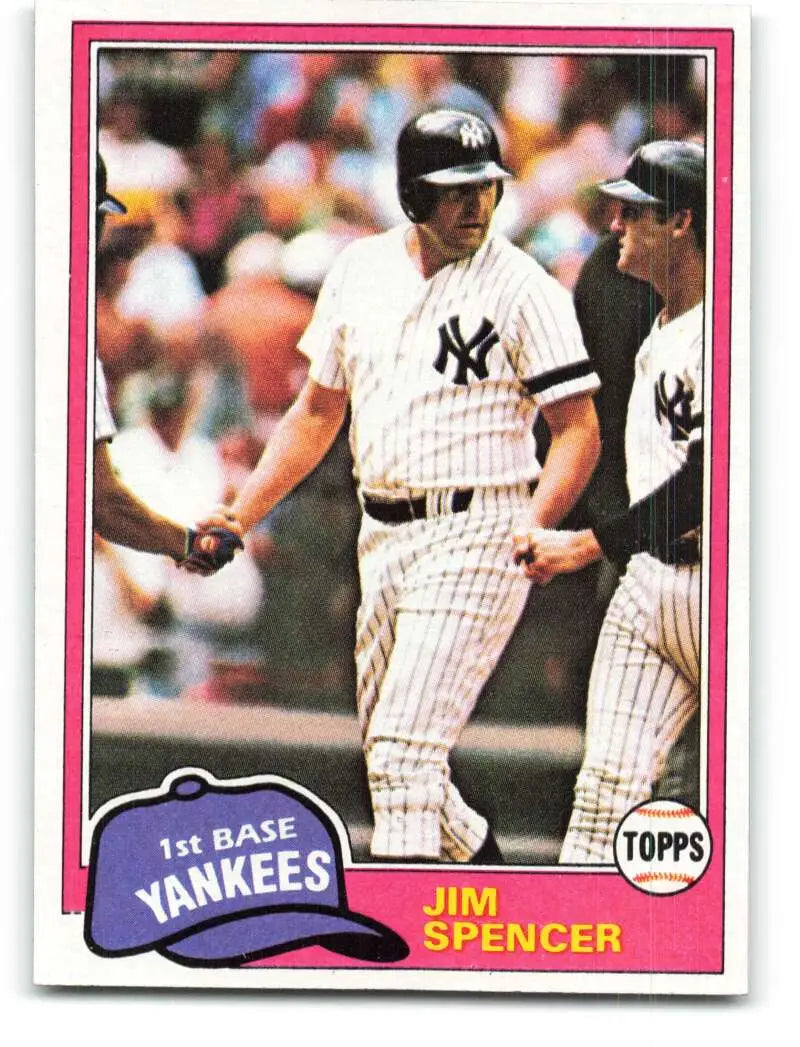 1981 Topps #435 Jim Spencer EX Excellent New York Yankees Baseball Card - Baseball Card Single