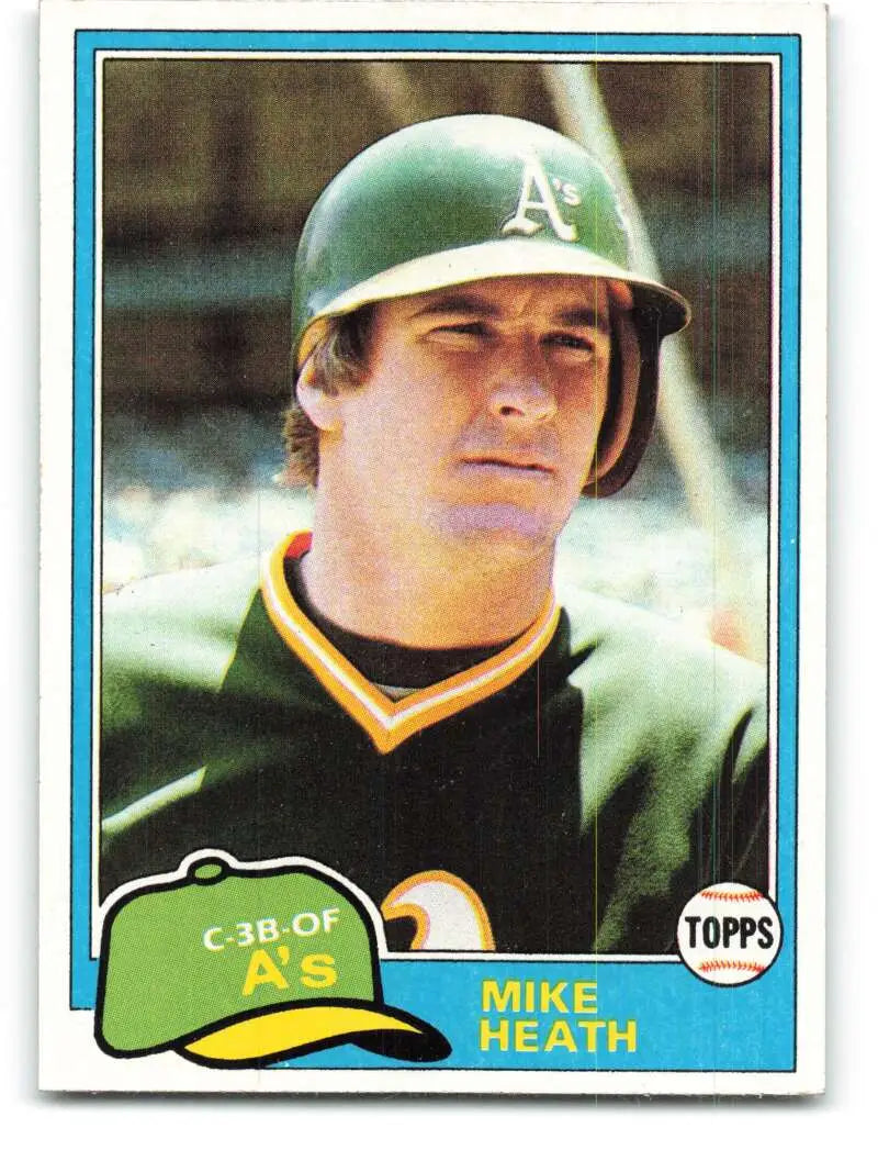1981 Topps #437 Mike Heath EX Excellent Oakland Athletics Baseball Card - Baseball Card Single