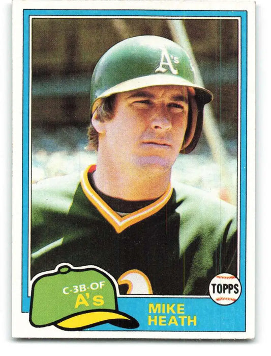 1981 Topps #437 Mike Heath EX Excellent Oakland Athletics Baseball Card - Baseball Card Single