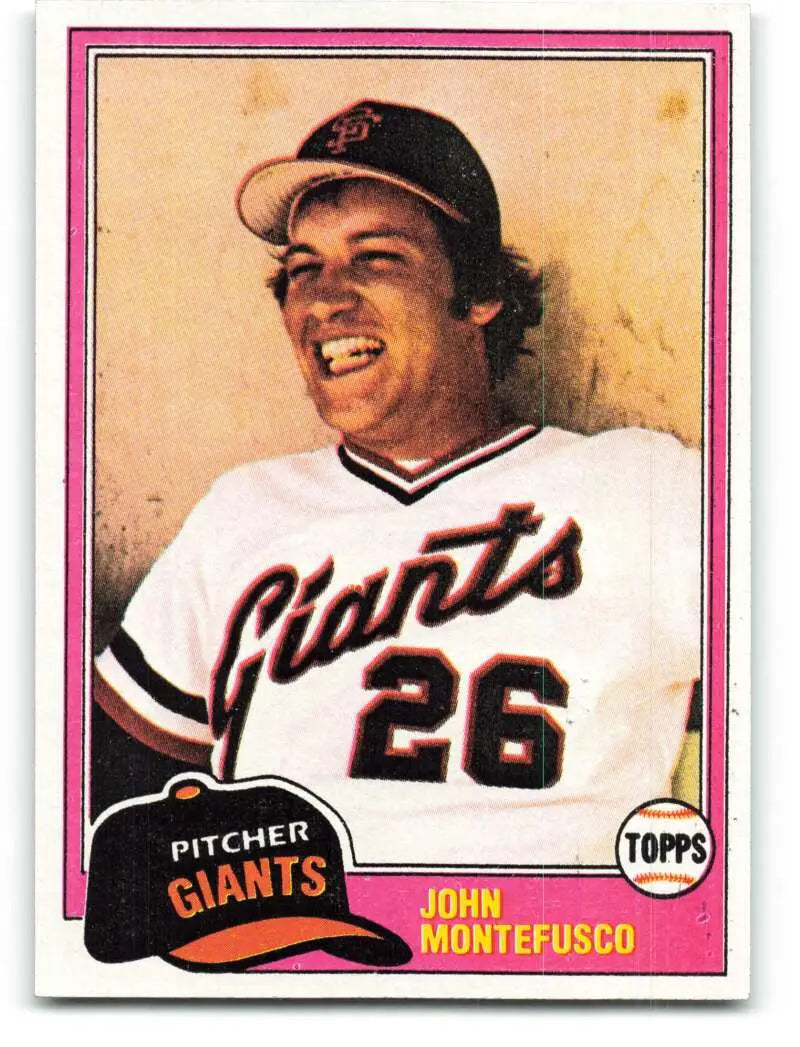1981 Topps #438 John Montefusco EX Excellent San Francisco Giants Baseball Card - Baseball Card Single