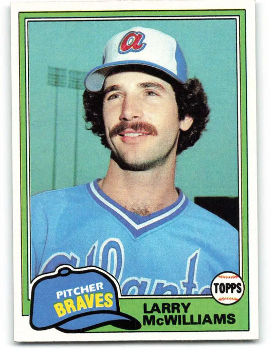 1981 Topps #44 Larry McWilliams EX Excellent Atlanta Braves Baseball Card - Baseball Card Single