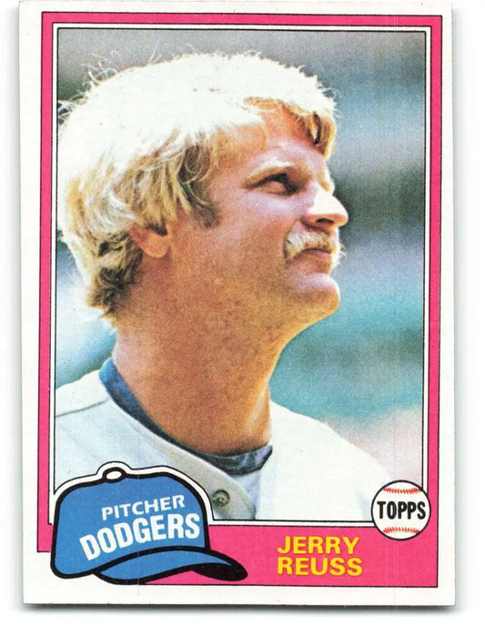 1981 Topps #440 Jerry Reuss EX Excellent Los Angeles Dodgers Baseball Card - Baseball Card Single