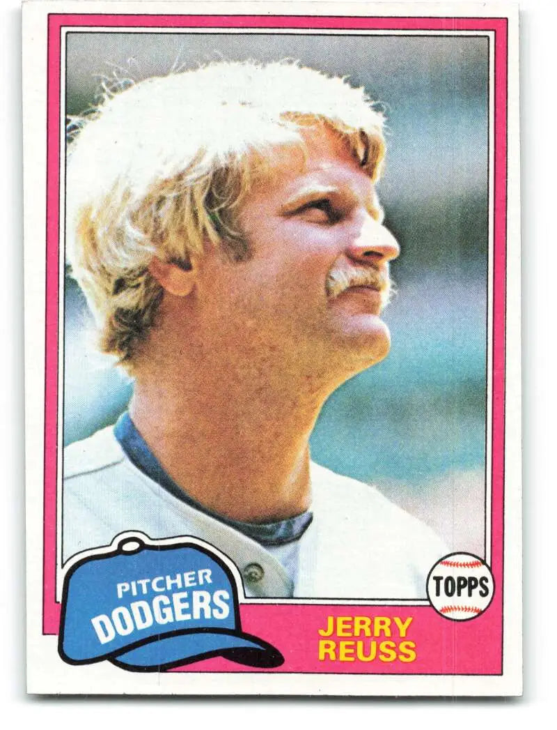 1981 Topps #440 Jerry Reuss EX Excellent Los Angeles Dodgers Baseball Card - Baseball Card Single