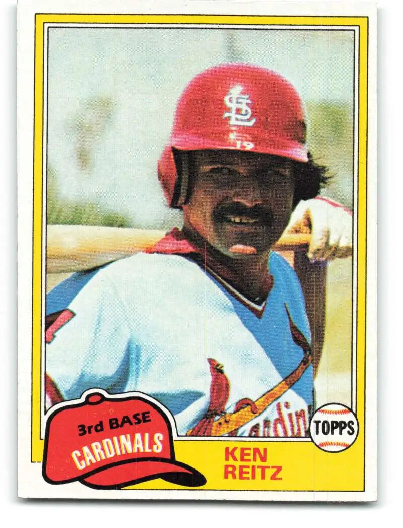 1981 Topps #441 Ken Reitz EX Excellent St. Louis Cardinals Baseball Card - Baseball Card Single