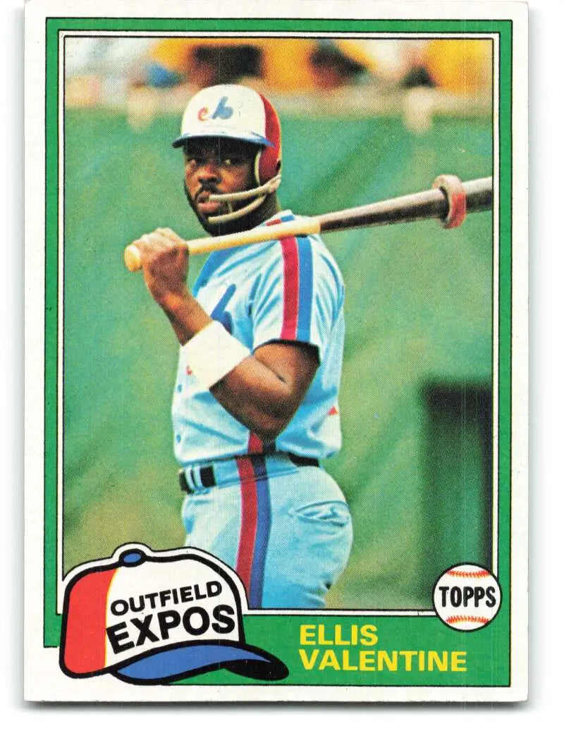 1981 Topps #445 Ellis Valentine EX Excellent Montreal Expos Baseball Card - Baseball Card Single